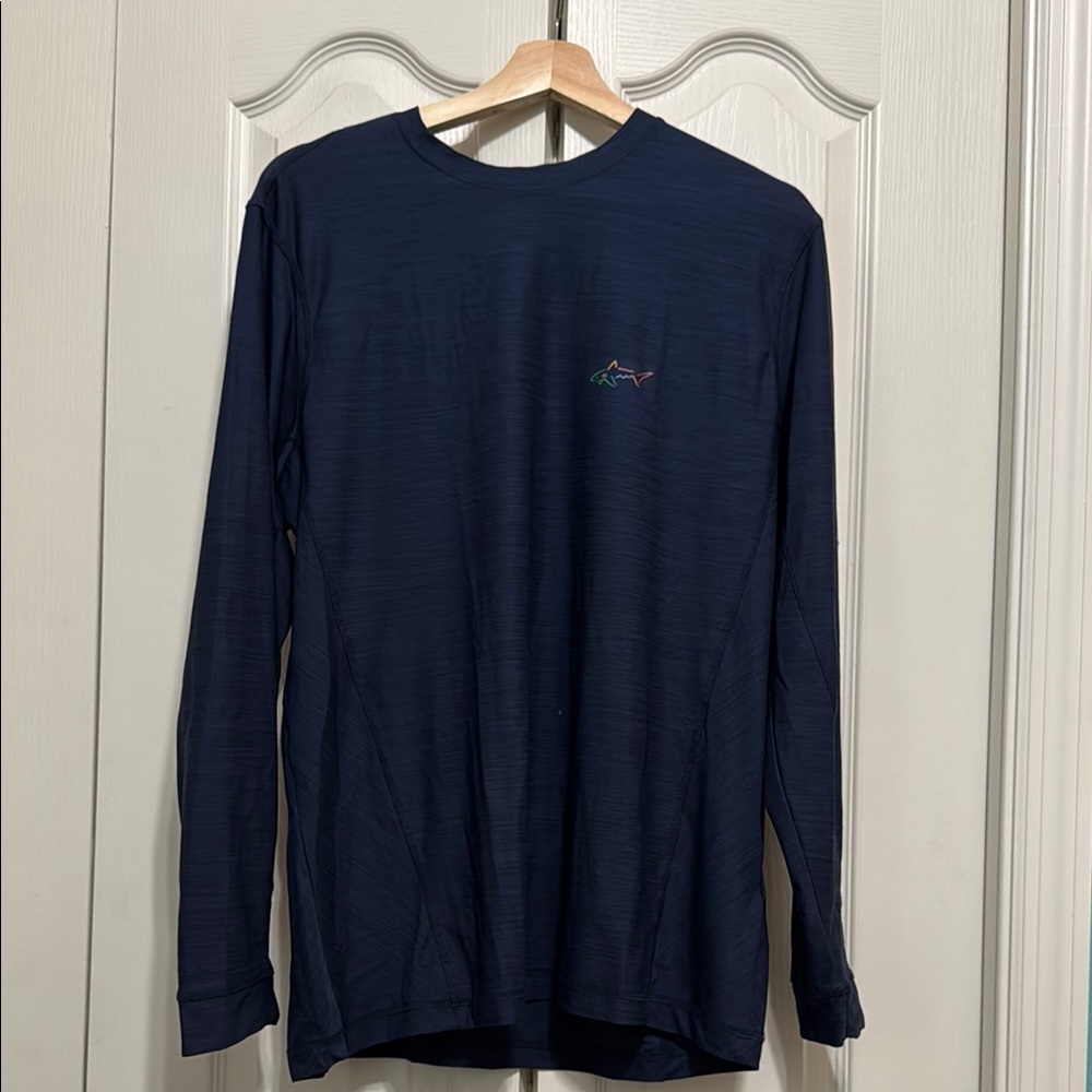 Greg Norman Men's Navy Play Dry Long Sleeve Shirt